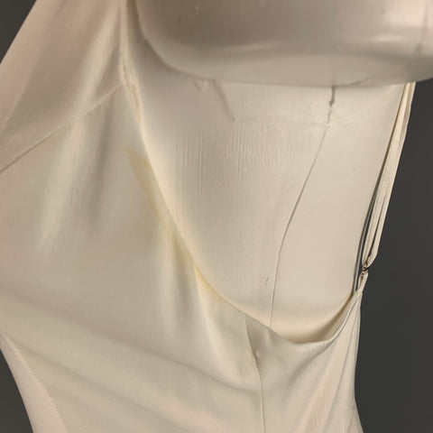 ASOS Size 6 Cream Viscose Spaghetti Straps Long Dress