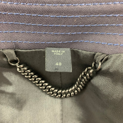 BURBERRY PRORSUM Pre-Fall 2013 Size 38 Navy Coated Cotton Coat