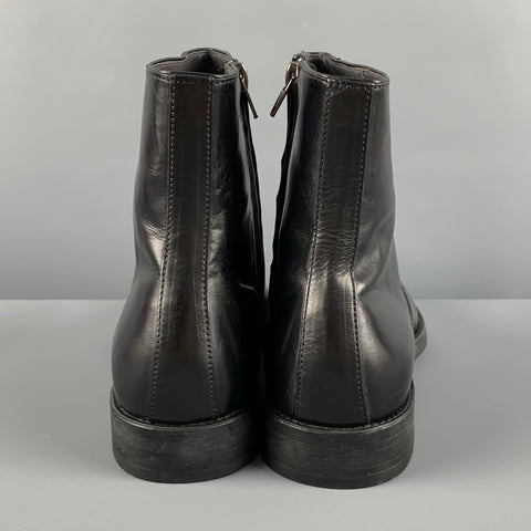 TO BOOT NY Size 9 Black Solid Leather Side Zipper Boots