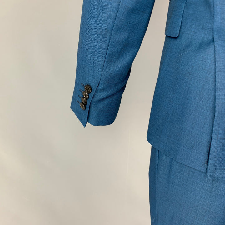 PAUL SMITH Size 36 Regular Blue Wool Notch Lapel Suit