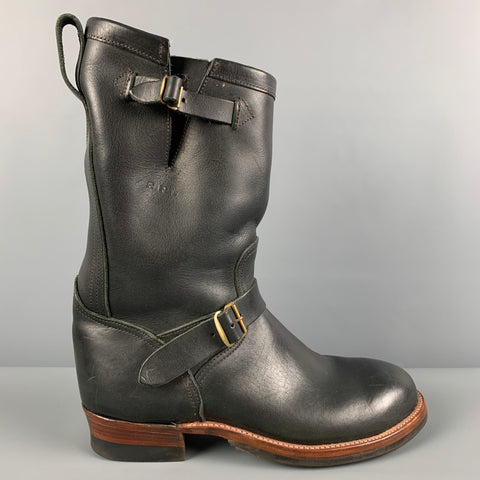 RRL by RALPH LAUREN Size 11 Black Leather Biker Boots