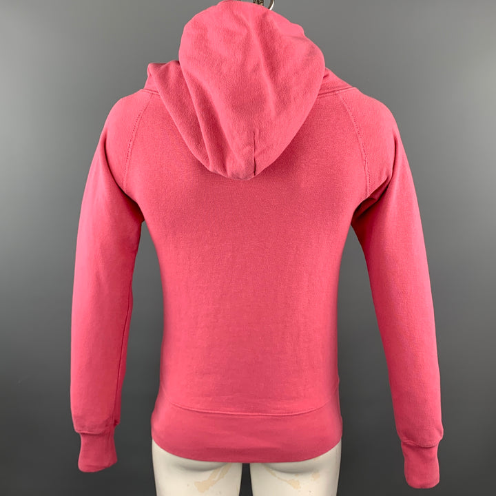 KAPITAL Size M Pink Graphic Cotton Hooded Sweatshirt