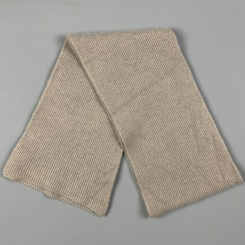 MARC JACOBS Gray Ribbed Cashmere Scarf
