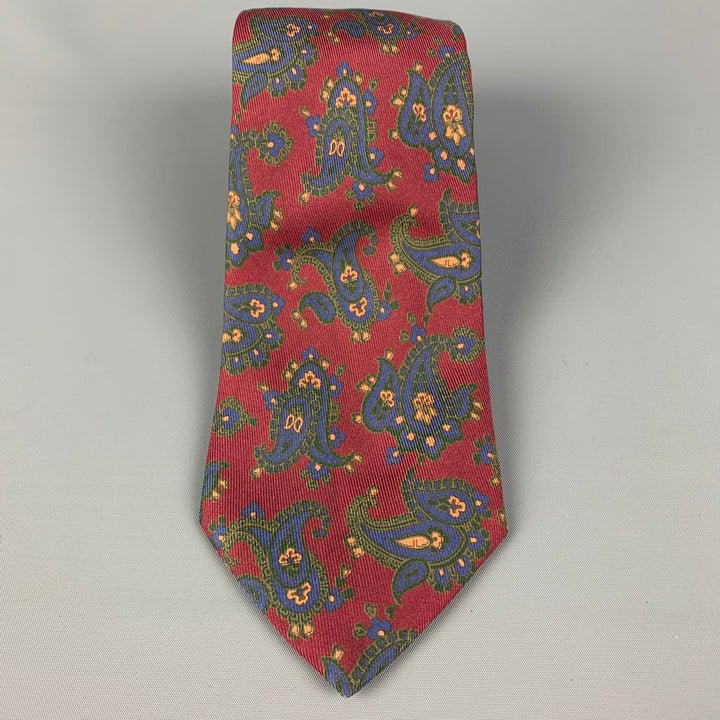 ETRO Burgundy Paisley Silk Tie