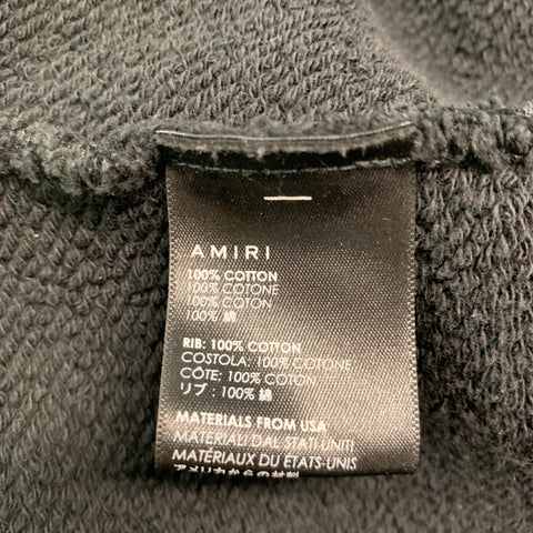AMIRI Taille XL Sweat-shirt à col rond en coton graphique noir