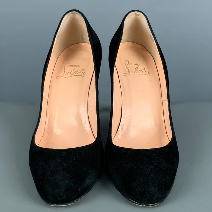 CHRISTIAN LOUBOUTIN Taille 8,5 Escarpins classiques en daim noir
