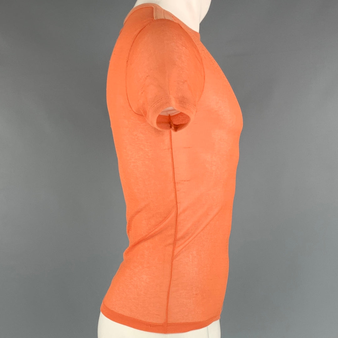 JEAN PAUL GAULTIER Size M Orange Polyester Short Sleeve T-shirt