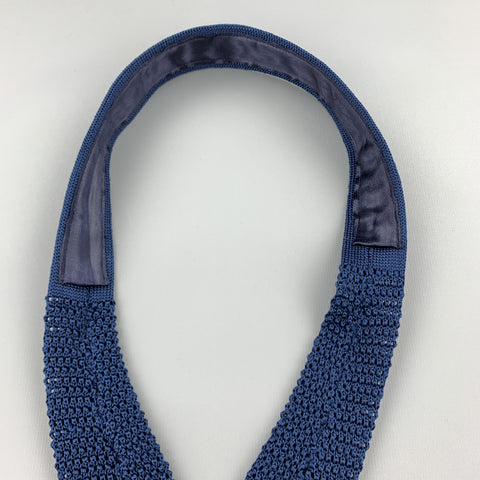 CHARVET Navy Blue  Silk Textured Knit Tie