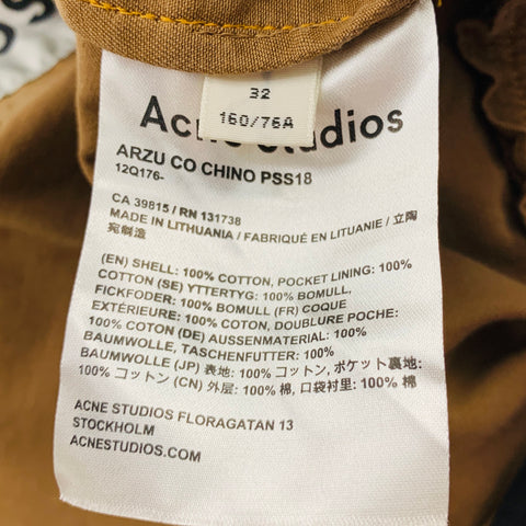 ACNE STUDIOS Taille S Blouson Bomber en Coton Marron