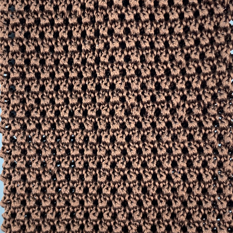 BUDD Warm Brown Silk Textured Knit Tie