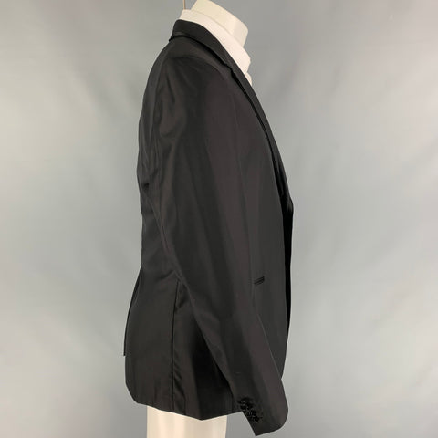 LANVIN Size 40 Regular Wool Silk Notch Lapel Sport Coat