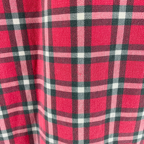 RRL by RALPH LAUREN Size L Red White Plaid Cotton Flannel Long Sleeve Shirt