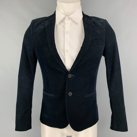 THE KOOPLES Taille 34 Manteau de sport en coton velours côtelé bleu marine