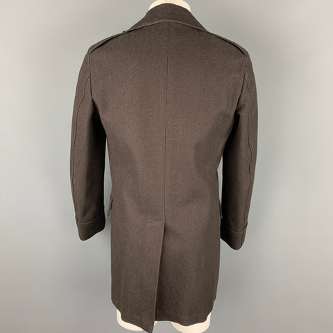 CP COMPANY Size 40 Brown Flax / Wool Double Breasted Coat