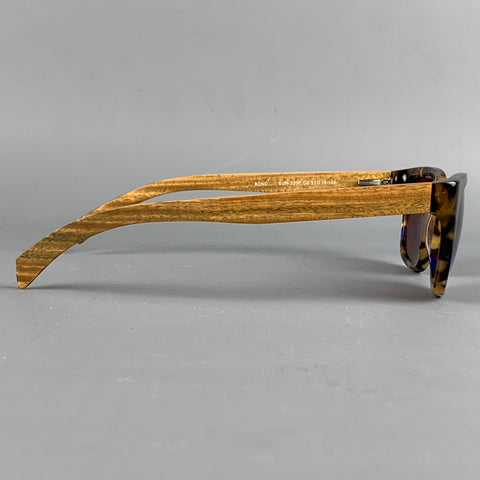 IVORY+ MASON Tortoise Shell Natural Acetate Wood Sunglasses