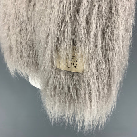 STELLA McCARTNEY Taille M Veste Modacrylique Fausse Fourrure Grise