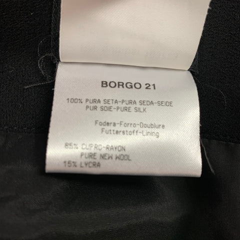 GIORGIO ARMANI Falda por debajo de la rodilla de seda negra talla 2