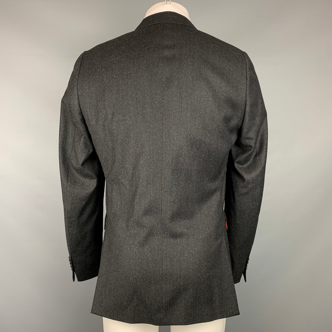 PAUL SMITH Soho Fit Size 40 Regular Charcoal Wool / Cashmere Notch Lapel Sport Coat