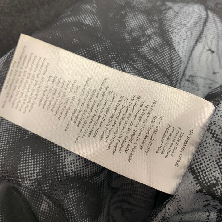 J. LINDEBERG Size M Charcoal Black Quilted Cotton Leather Jacket