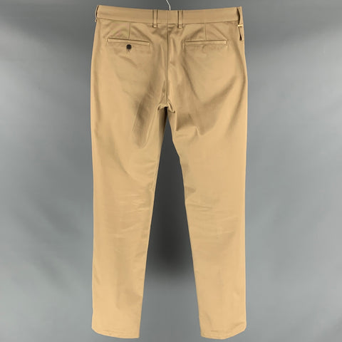LOUIS VUITTON Taille 34 Pantalon habillé en polyester et coton uni kaki avec braguette zippée