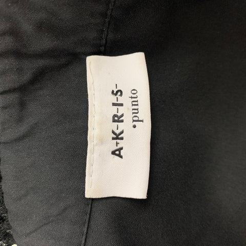 AKRIS Size 2 Black Cotton Blend Mesh Blouse