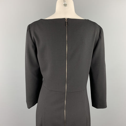ARMANI COLLEZIONI Size 8 Black Wool Blend Shift Dress