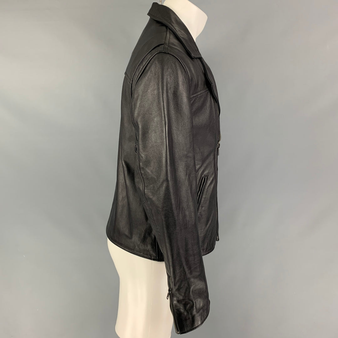 LEVI'S MADE & CRAFTED Size M Black Leather Biker Jacket