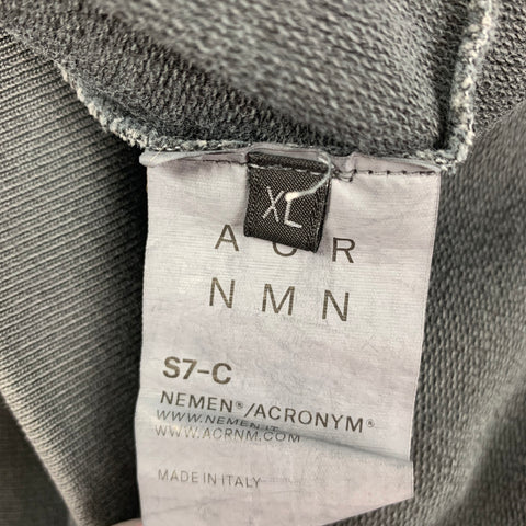 ACRONYM SS 15 Talla XL Sudadera S7-C con capucha de algodón lavado carbón