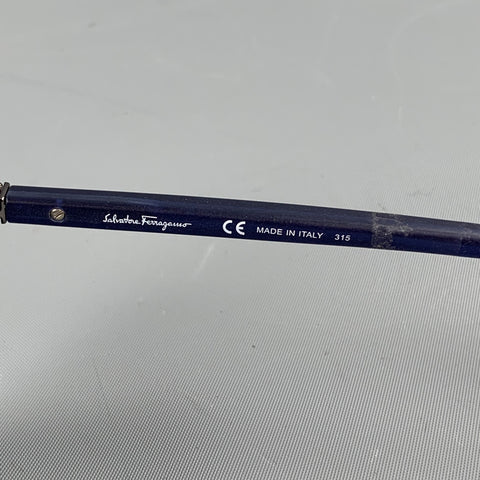 SALVATORE FERRAGAMO Navy Acetate Sunglasses