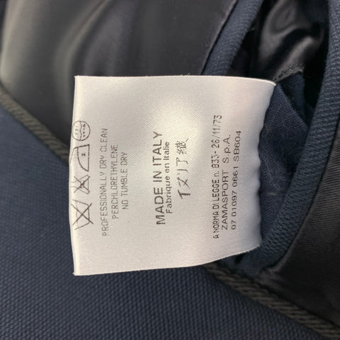 BURBERRY PRORSUM Spring 2007 Size 38 Navy Cotton / Wool Crystal Embellished Peacoat Coat