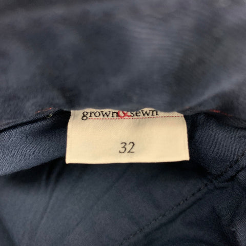 GROWN&SEWN Size 32 Navy Cotton Chino Casual Pants