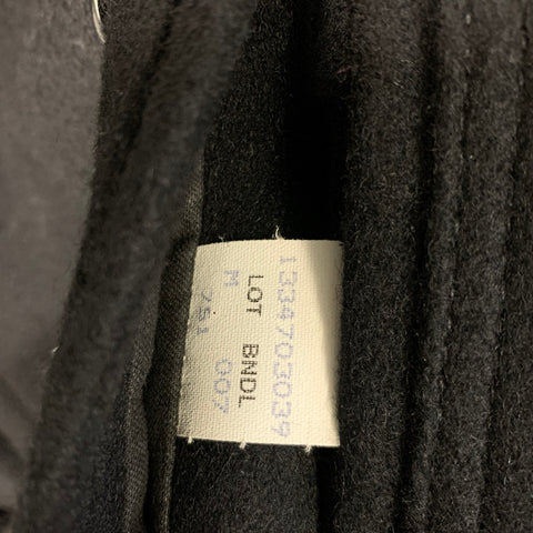SCHOTT Taille M Manteau caban en laine et nylon uni noir