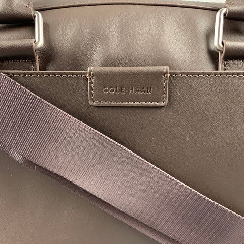 COLE HAAN Brown Leather Briefcase Bag
