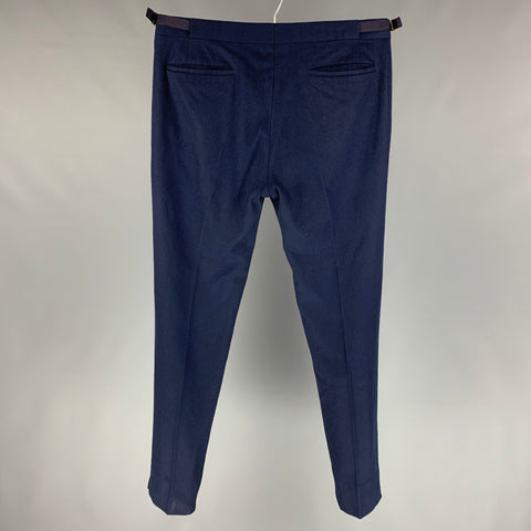 PAUL SMITH Size 34 Navy Wool Single Pleat Dress Pants