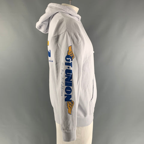 OUR LEGENDS Size L White Logo Cotton / Polyester Hooded Sweatshirt