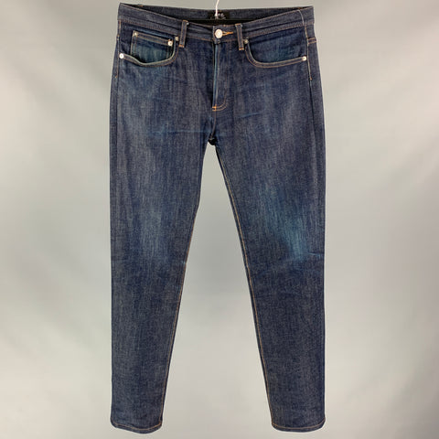 A.P.C. Size 30 Indigo Denim Contrast Stitch Petit Standard Jeans