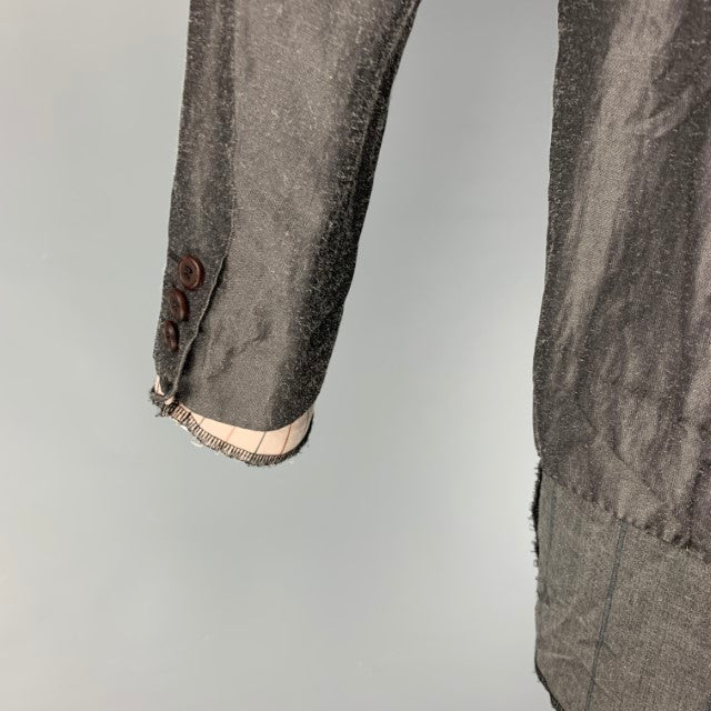 COMME des GARCONS Taille M Manteau de sport superposé en mélange de polyester gris