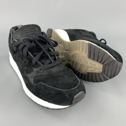 NEW BALANCE Reigning Champ Size 11.5 Black Suede Lace Up Sneakers