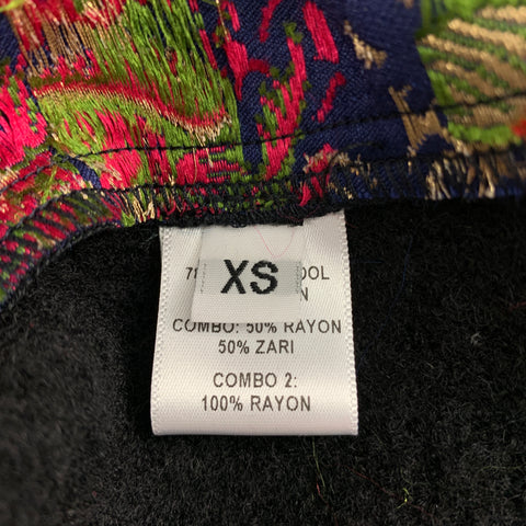 PRABAL GURUNG Size XS Multi-Color Patchwork Wool / Cotton Pullover