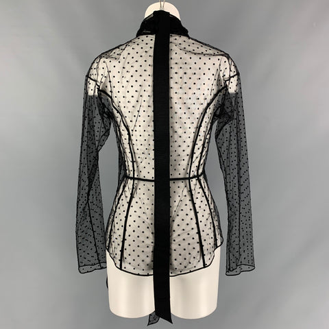 MARC JACOBS Blusa con lazo de lunares negros Talla 0