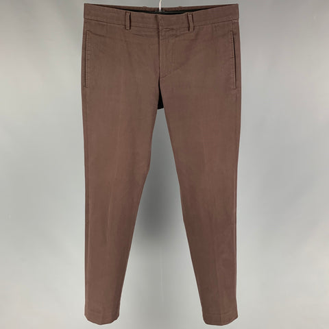 GUCCI Size 34 Brown Flat Front Casual Pants