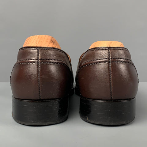 ALDEN Size 7 Brown Leather Penny Loafers