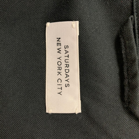 SATURDAYS NYC Size L Black Cotton Long Sleeve Shirt