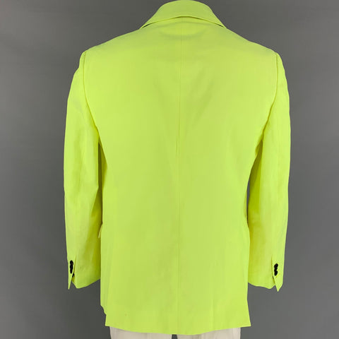 ACNE STUDIOS Size 40 Neon Linen / Polyester Notch Lapel Sport Coat