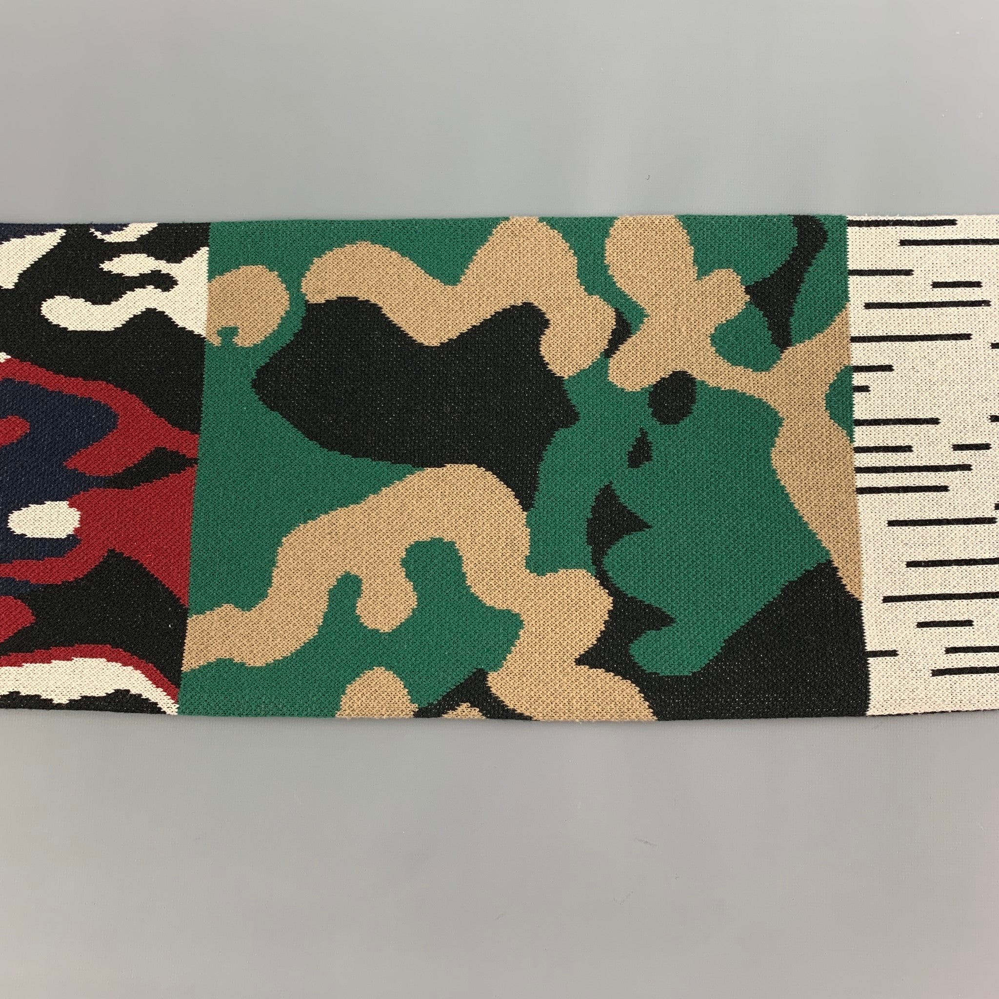 GOSHA RUBCHINSKIY Multi-Color Camoflage Cotton Blend Knitt