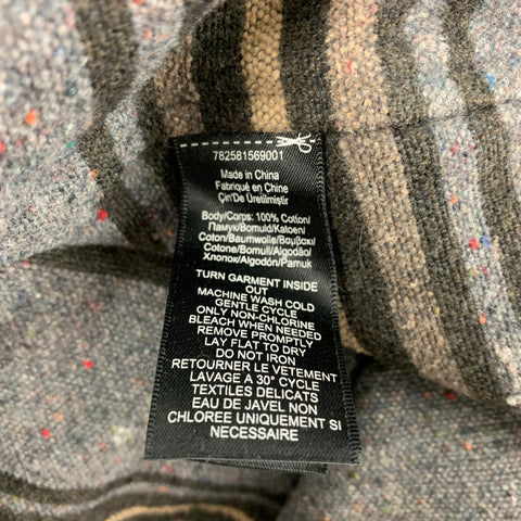 RRL by RALPH LAUREN Size XL Charcoal Herringbone Cotton Jacket
