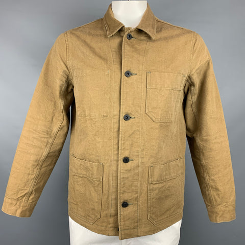 ONI Size 42 Olive Wash Canvas Patch Pockets Jacket