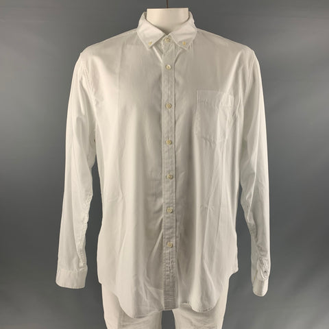 ALEX MILL Size XXL White Solid Cotton Button Down Long Sleeve Shirt