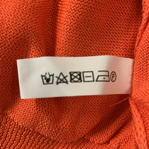 WALTER VAN BEIRENDONCK Size XXL Orange Pink Knitted Turtleneck Pullover