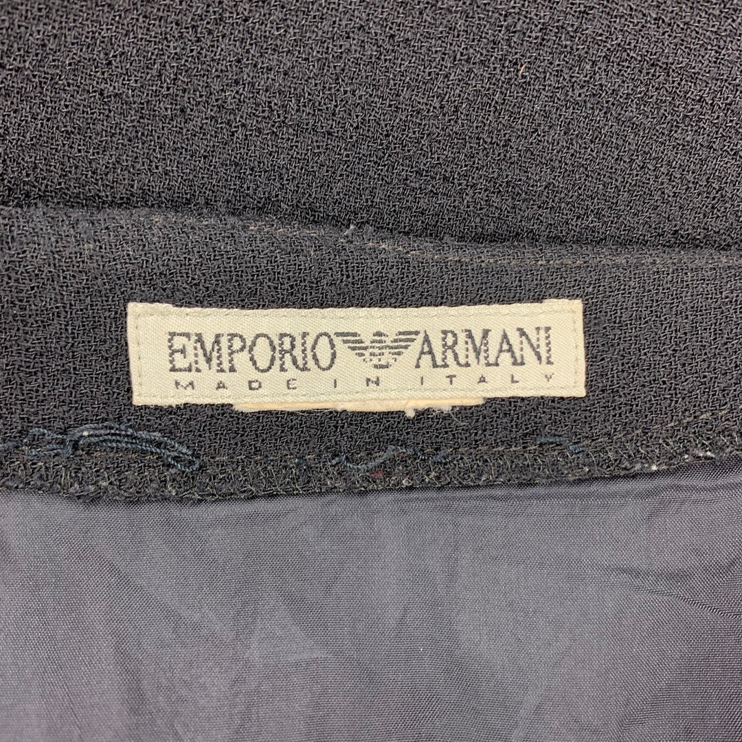 EMPORIO ARMANI Size S Black Crepe Pencil Skirt